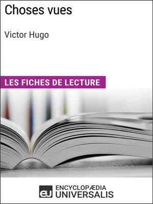cover image of Choses vues de Victor Hugo